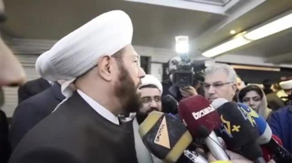 تصريح مفتي سورية الشيخ بدرالدين حسّون في مراسم تأبين شهيد القدس